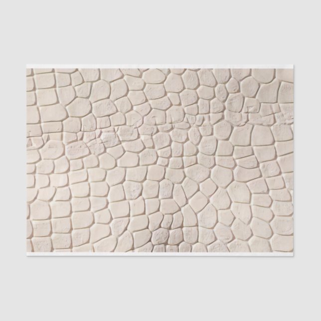 Crocodile Print Cream Biege Tissue Paper (Front)
