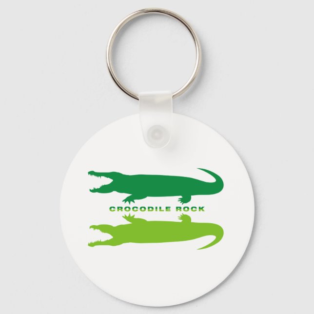 Crocodile Reflection (Green) Key Ring (Front)
