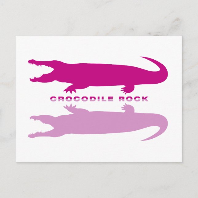 Crocodile Reflection Purple) Postcard (Front)