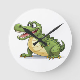 Crocodile Round Clock