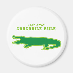 Crocodile Rule (Green) Magnet