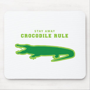 Crocodile Rule (Green) Mouse Mat