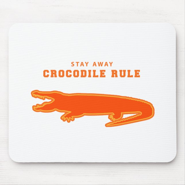 Crocodile Rule (Orange) Mouse Mat (Front)