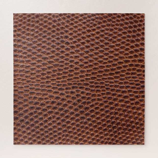 Crocodile Skin: Brown Leather Texture Jigsaw Puzzle (Vertical)