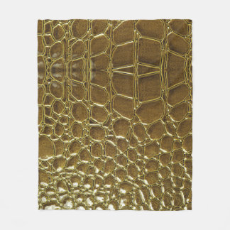 Crocodile Skin: Closeup Texture Detail Fleece Blanket