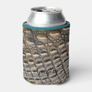 Crocodile Skin Custom Monogram Template Can Cooler