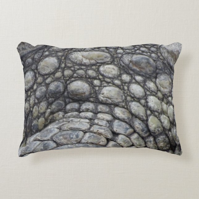 Crocodile Skin Image Accent Pillow (Front)