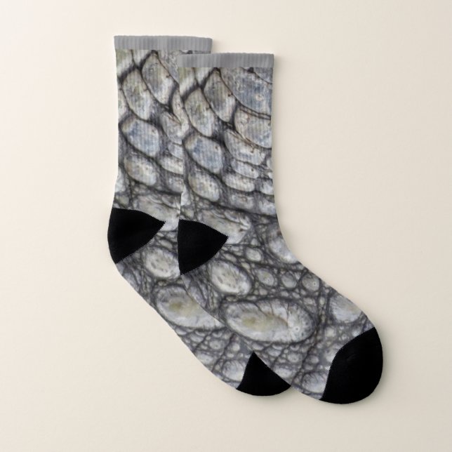 Crocodile Skin Image All Over Printed Socks (Pair)