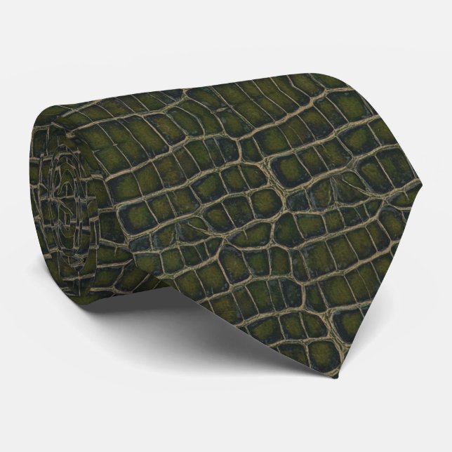 Crocodile Skin  Tie (Rolled)