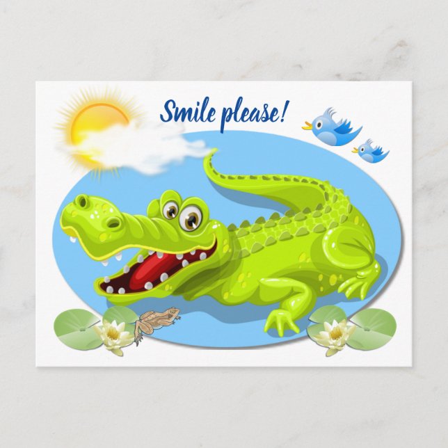 Crocodile Smile! Postcard (Front)