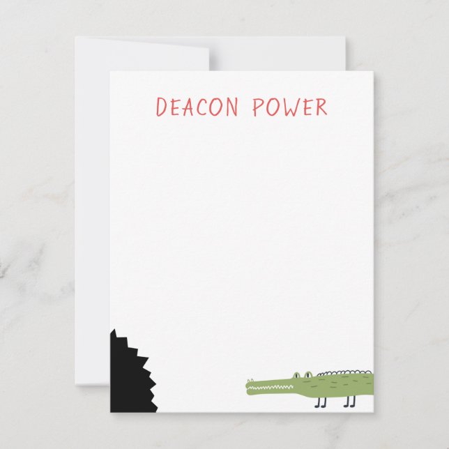 Crocodile Stationery Card (Front)