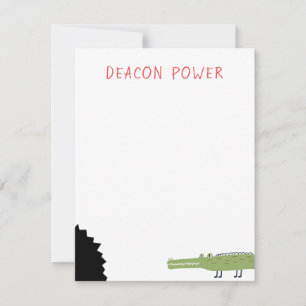 Crocodile Stationery Card