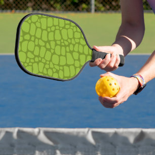 Crocodile Stripes green Wild Animal skin pattern Pickleball Paddle