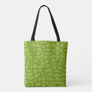 Crocodile Stripes green Wild Animal skin pattern  Tote Bag