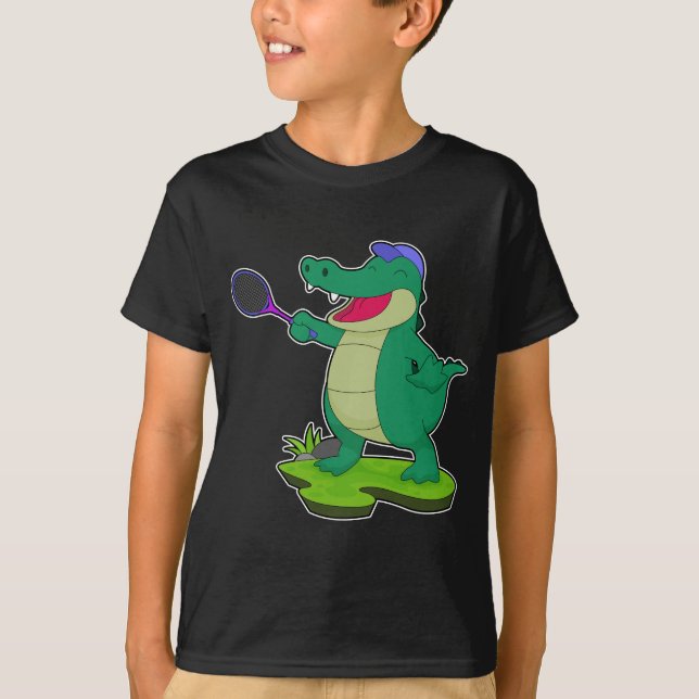 Crocodile Tennis Tennis racket Sports T-Shirt (Front)