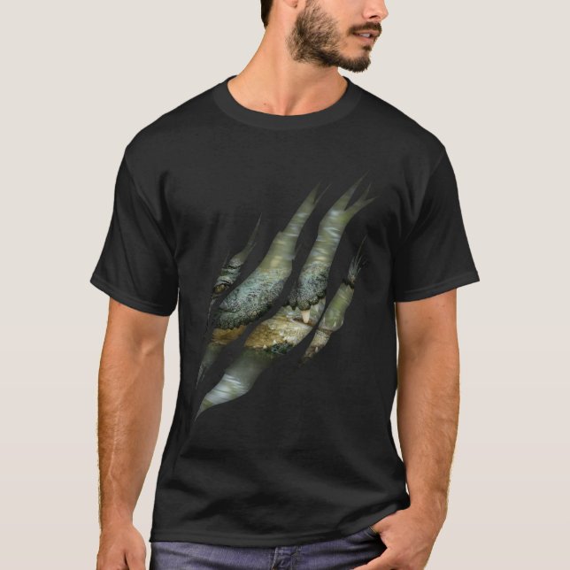 Crocodile Torn Alligator Lover T-Shirt (Front)