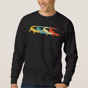 Crocodile Vintage Retro Alligator Animal 60s 70s Sweatshirt