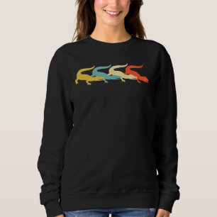 Crocodile Vintage Retro Alligator Animal 60s 70s Sweatshirt