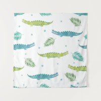 Crocodile Watercolor: Vintage Alligator Pattern