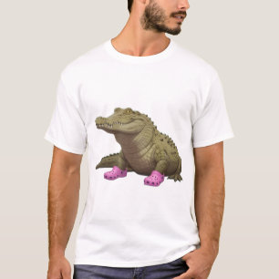 Crocodile wearing croc shoes  T-Shirt