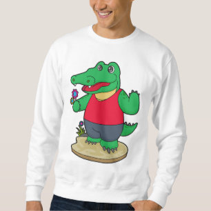 Crocodile with Flowers Sweatshirt