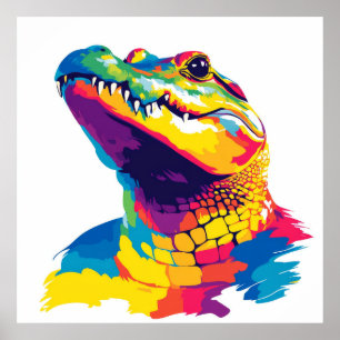 CrocodileIllustration Watercolour Art Painting Poster