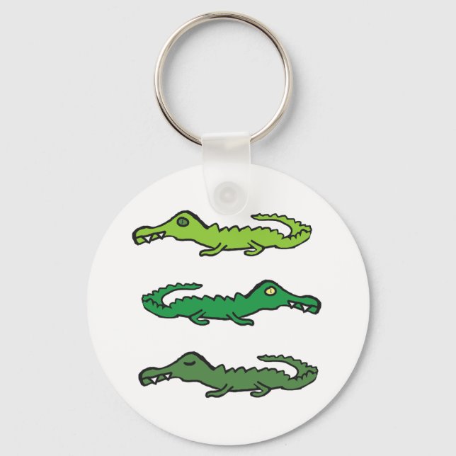 Crocodiles and Alligators Key Ring (Front)