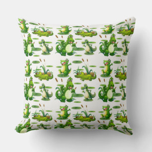 Crocodiles In The Pond Cushion