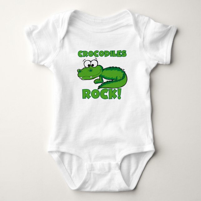 Crocodiles Rock Baby Bodysuit (Front)