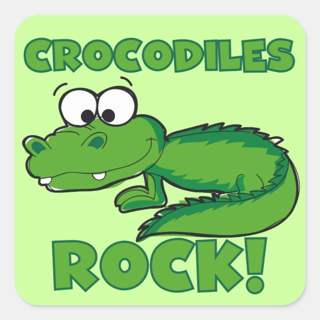 Crocodiles Rock Square Sticker (Front)