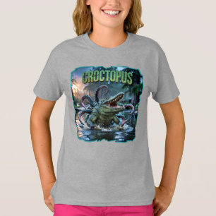 Croctopus Photographic – Crocodile Octopus Scary T-Shirt