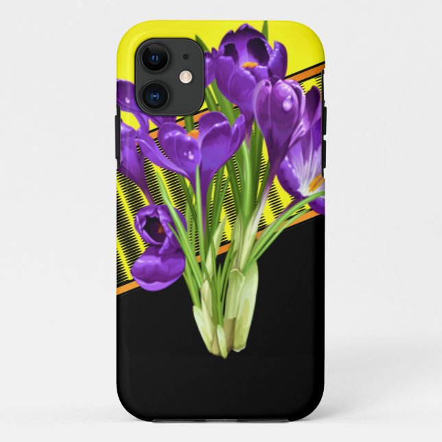 Crocus Floral/Geometric Design Case-Mate iPhone Case (Back)