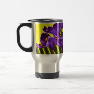 Crocus Floral/Geometric Design Travel Mug