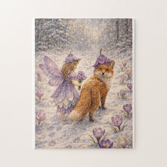 Crocus Flower Fairy Jigsaw Puzzle (Vertical)