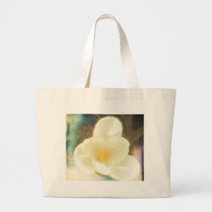 Crocus Flower Grunge Large Tote Bag