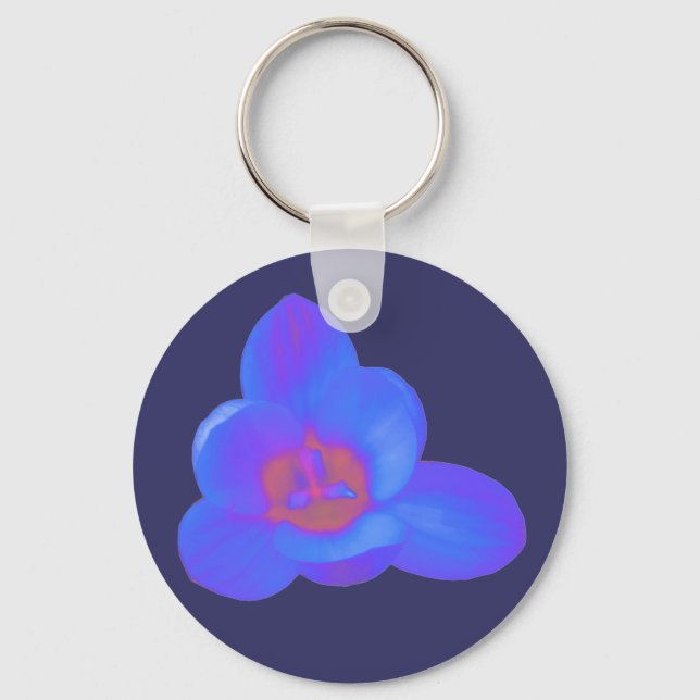 Crocus Flower Hot and Cold Keychain (Front)