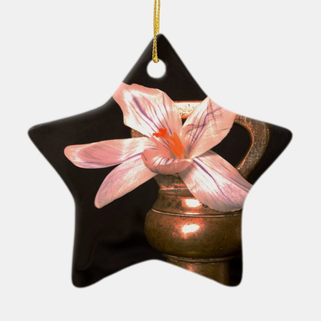 Crocus Flowers Ceramic Tree Decoration (Front)