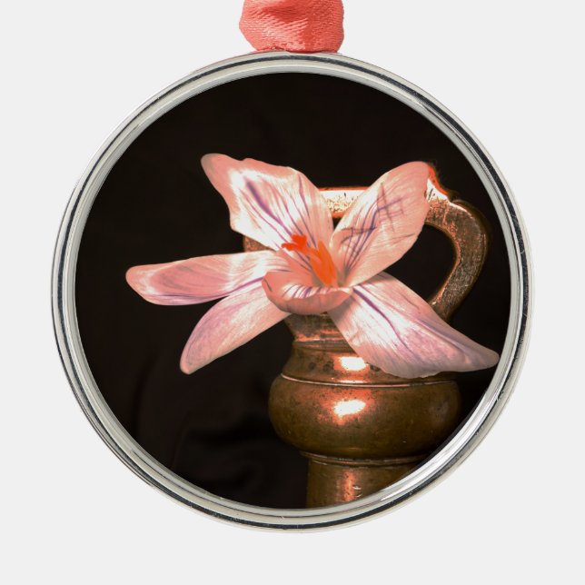 Crocus Flowers Metal Tree Decoration (Front)