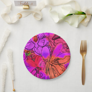 CROCUS FLOWERS PAPER PLATE