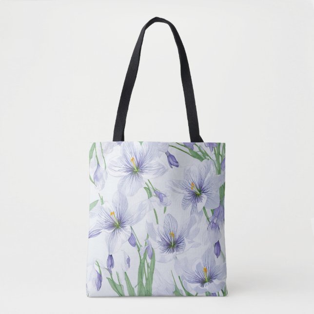Crocus Flowers Tote Bag (Front)
