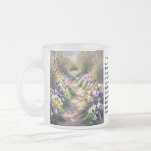 Crocus frosted glass coffee mug
