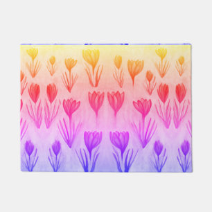 Crocus Pattern Door Mat