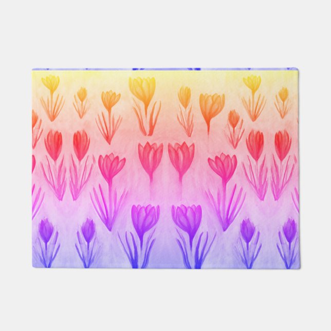 Crocus Pattern Door Mat (Front)