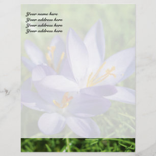 Crocus Personalized Letterhead