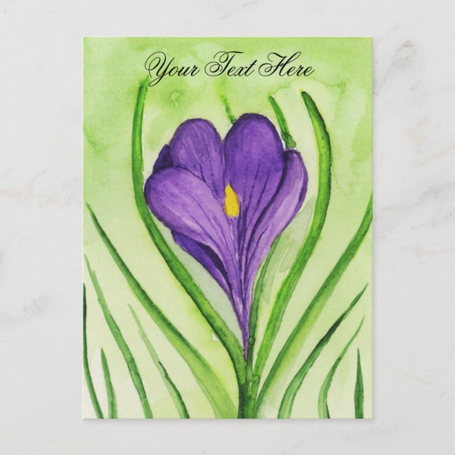 Crocus Postcard (Front)