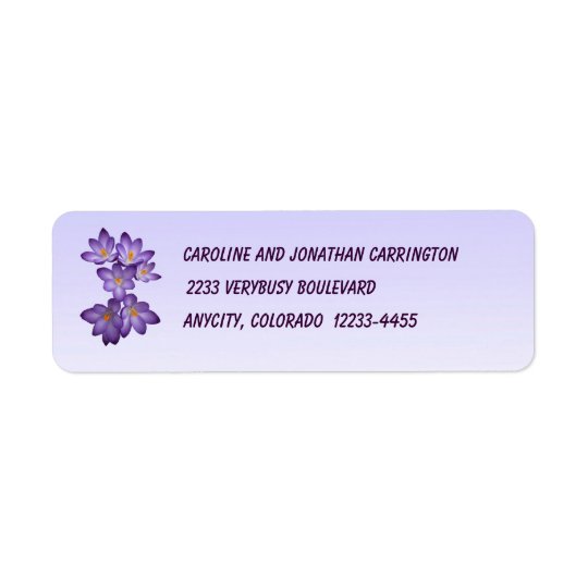 Crocus Return Address Label