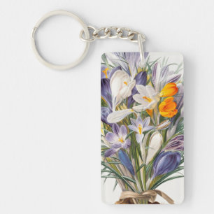 Crocus Spring Flower Floral Art Key Ring