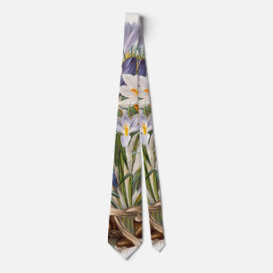 Crocus Spring Flower Floral Art Tie