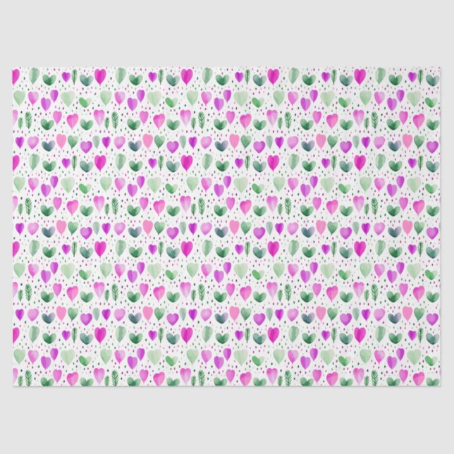 Crocus Tiny Hearts 2 Tissue Paper (Front)
