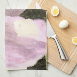 Crocus Watercolor Flower Art Tea Towel